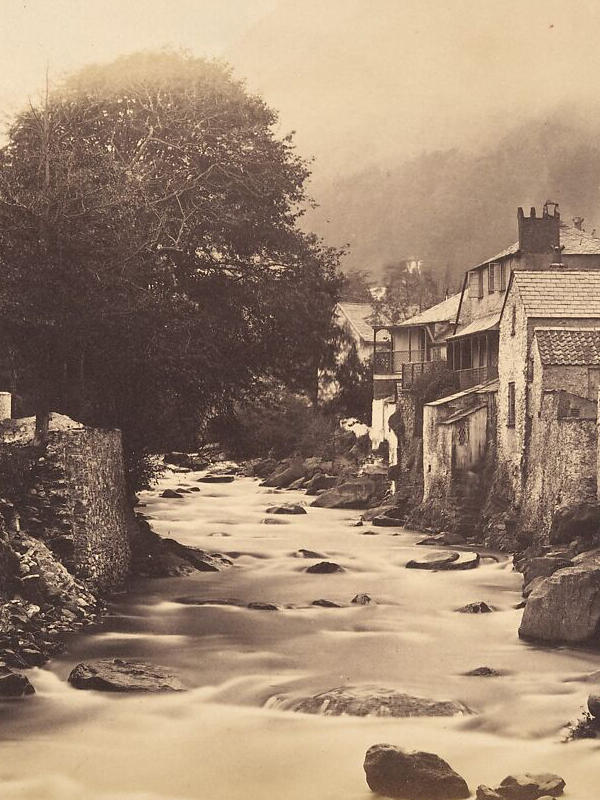 old photograph of river in Devon